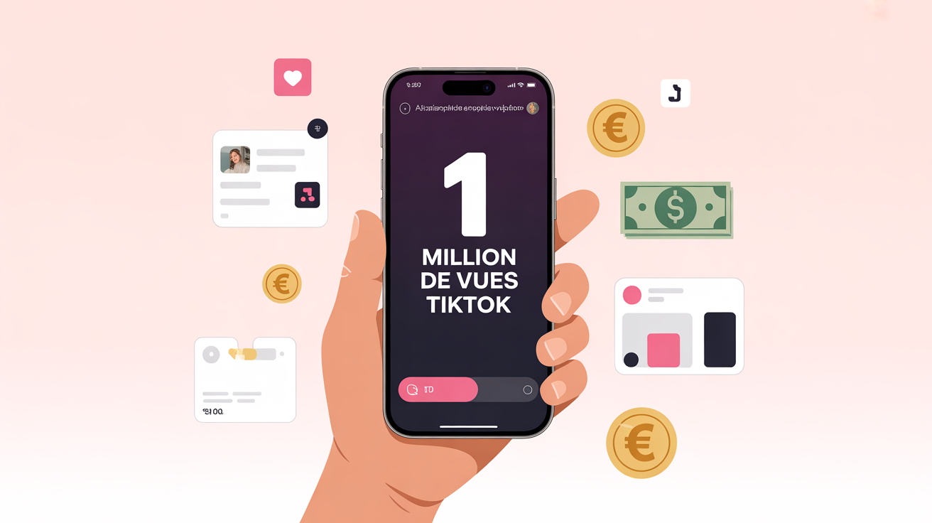 1 million vues TikTok smartphone main euros