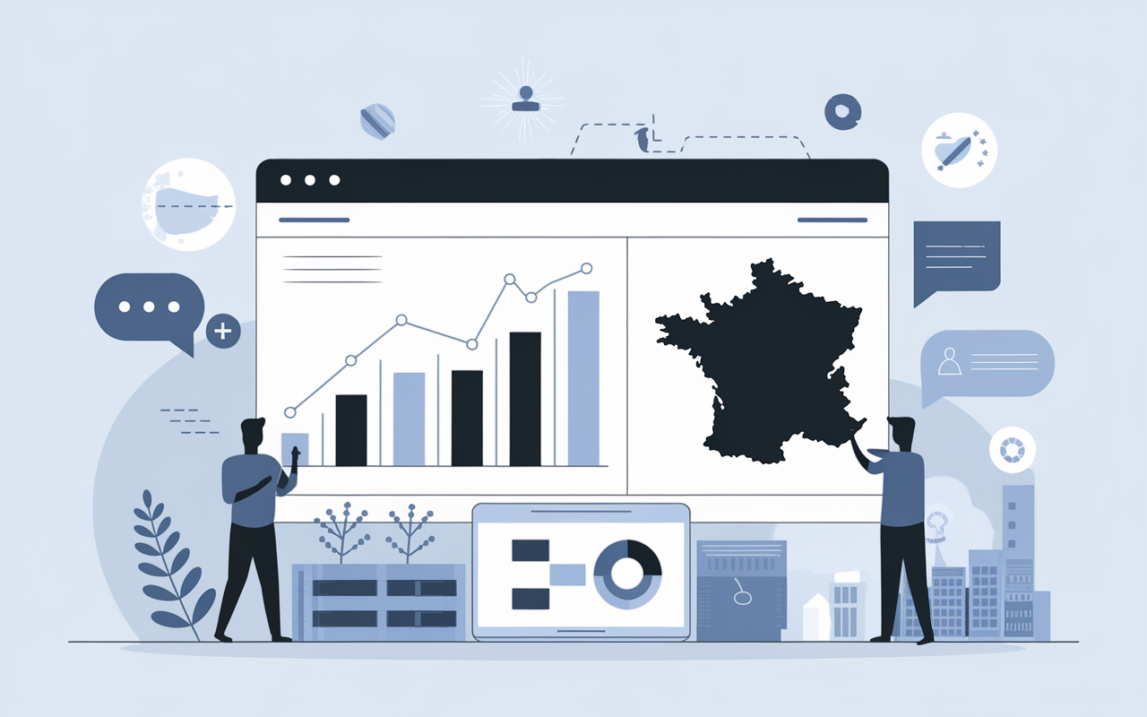 Interface SEO France graphiques positions