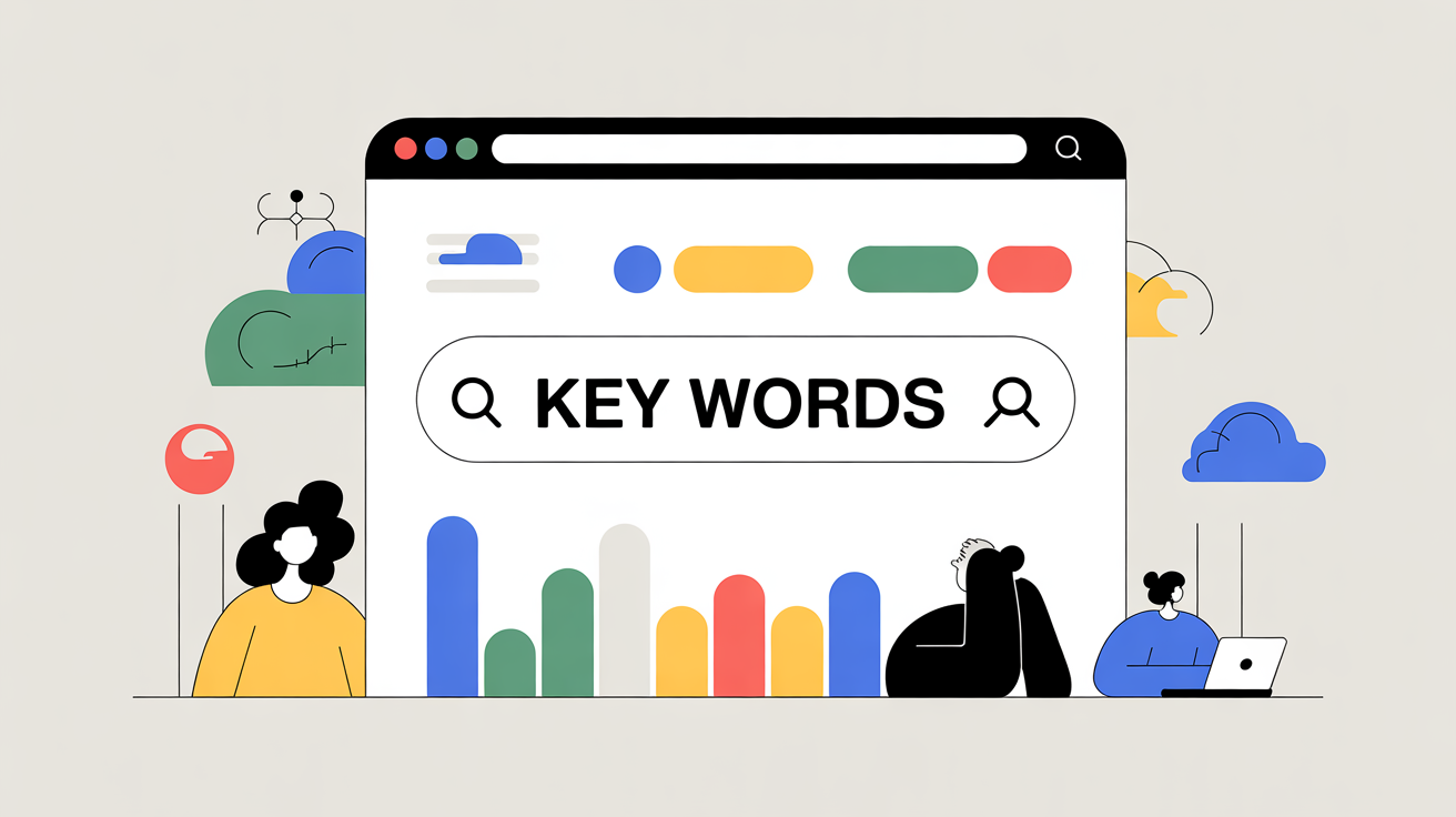 key words, recherche seo, visuel navigateur
