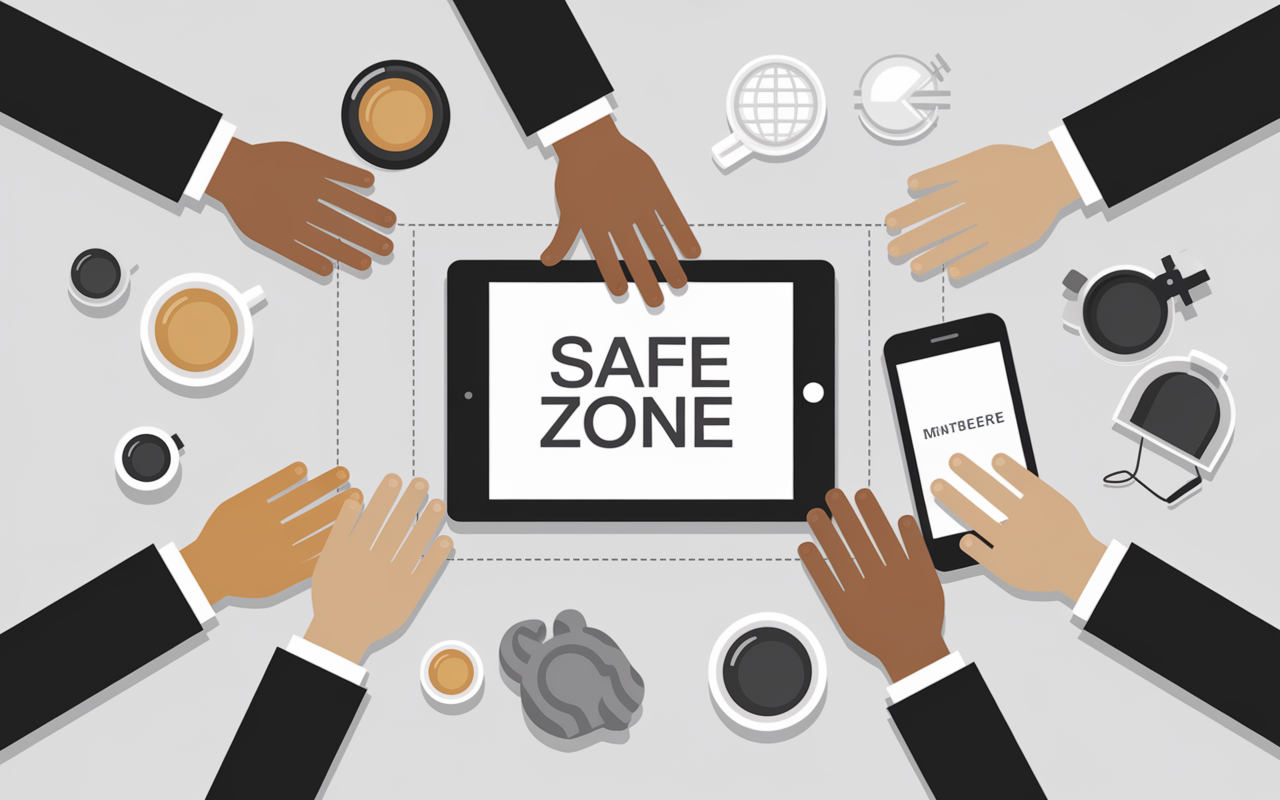 Schéma safe zone bannière Facebook multi-supports
