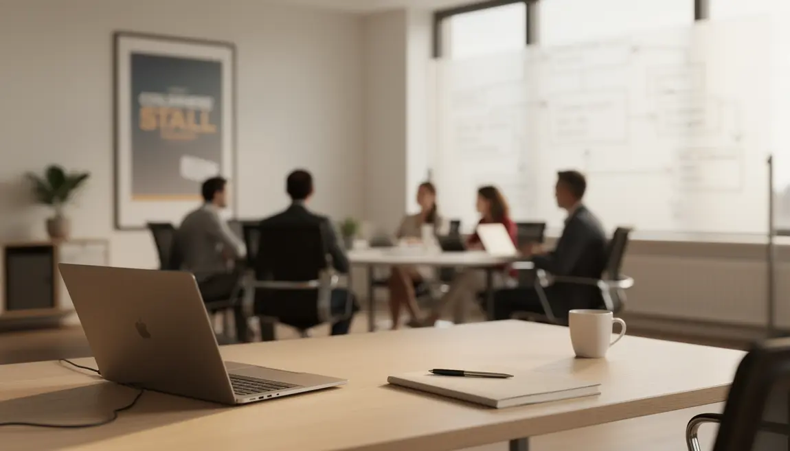 Espace de travail lumineux pour creation entreprise et planification