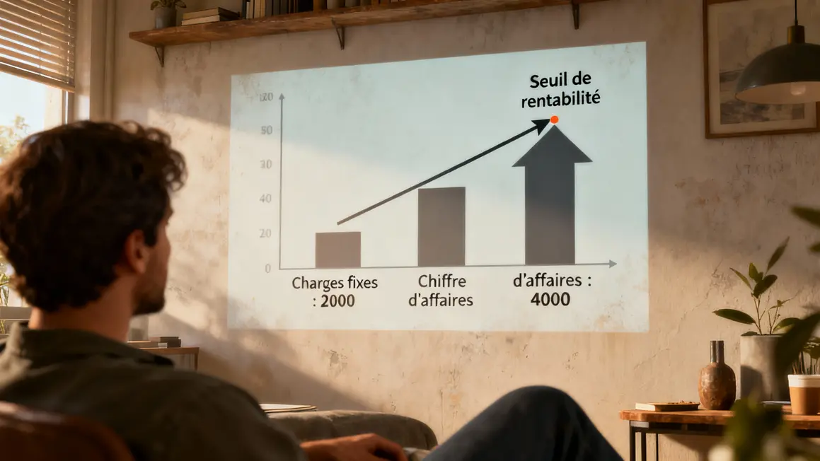Graphique barre charges fixes seuil rentabilité