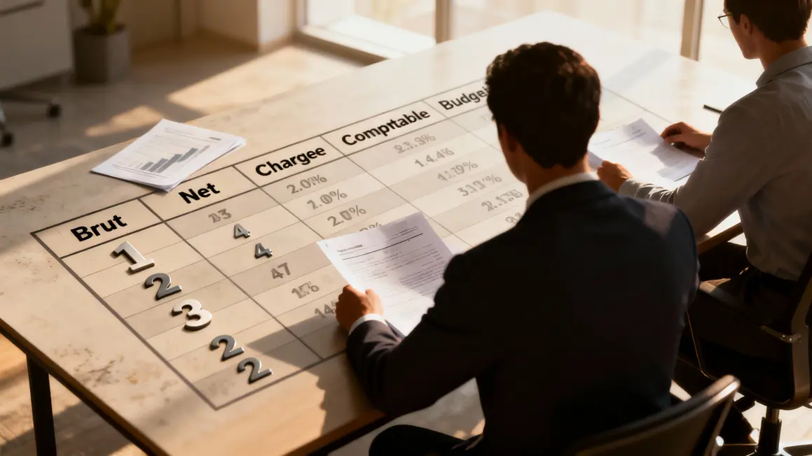 Tableau comparatif calcul masse salariale