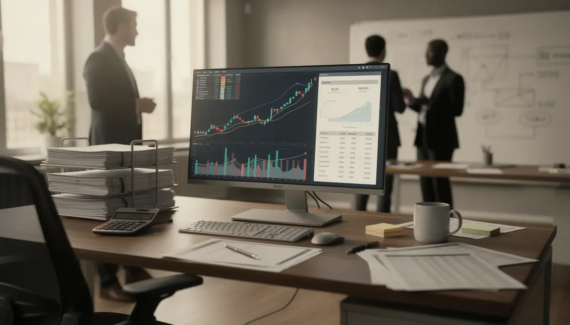 Bureau RH moderne analysant la masse salariale