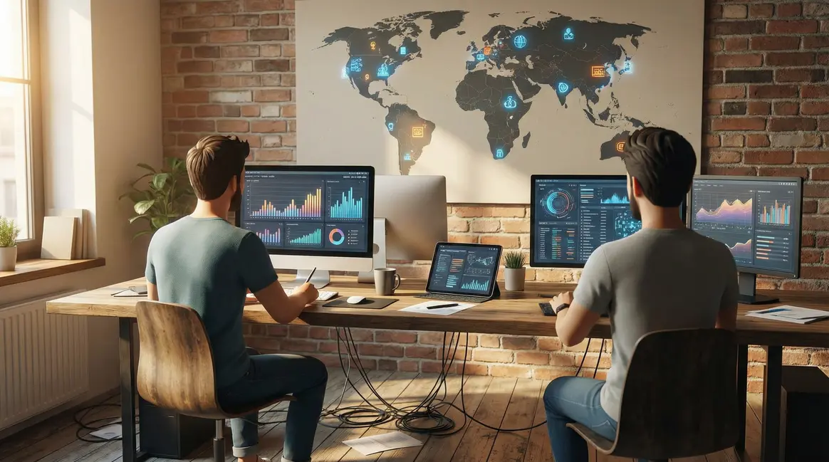 Bureau high-tech graphismes digital pure player