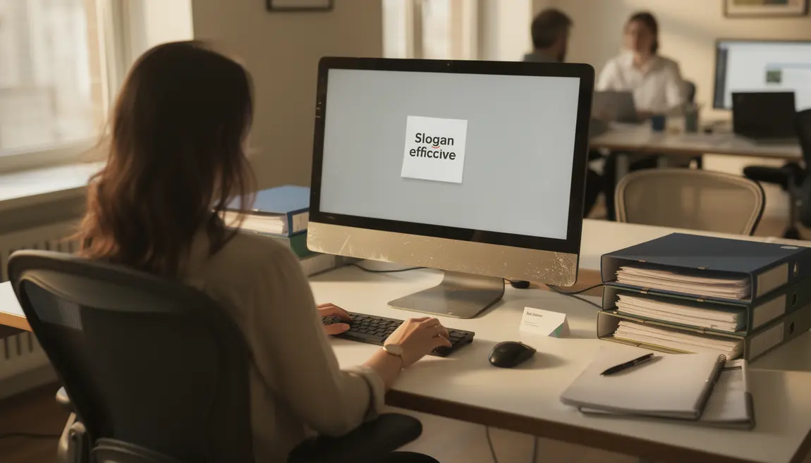 slogan secrétaire indépendante sur ordinateur professionnel