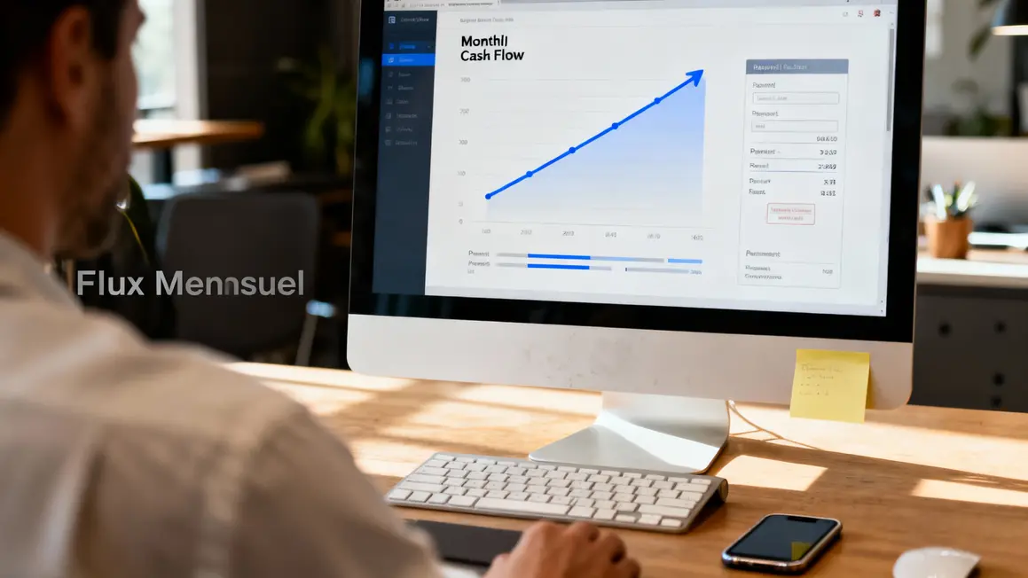Gestion flux tresorerie PME ecran schema