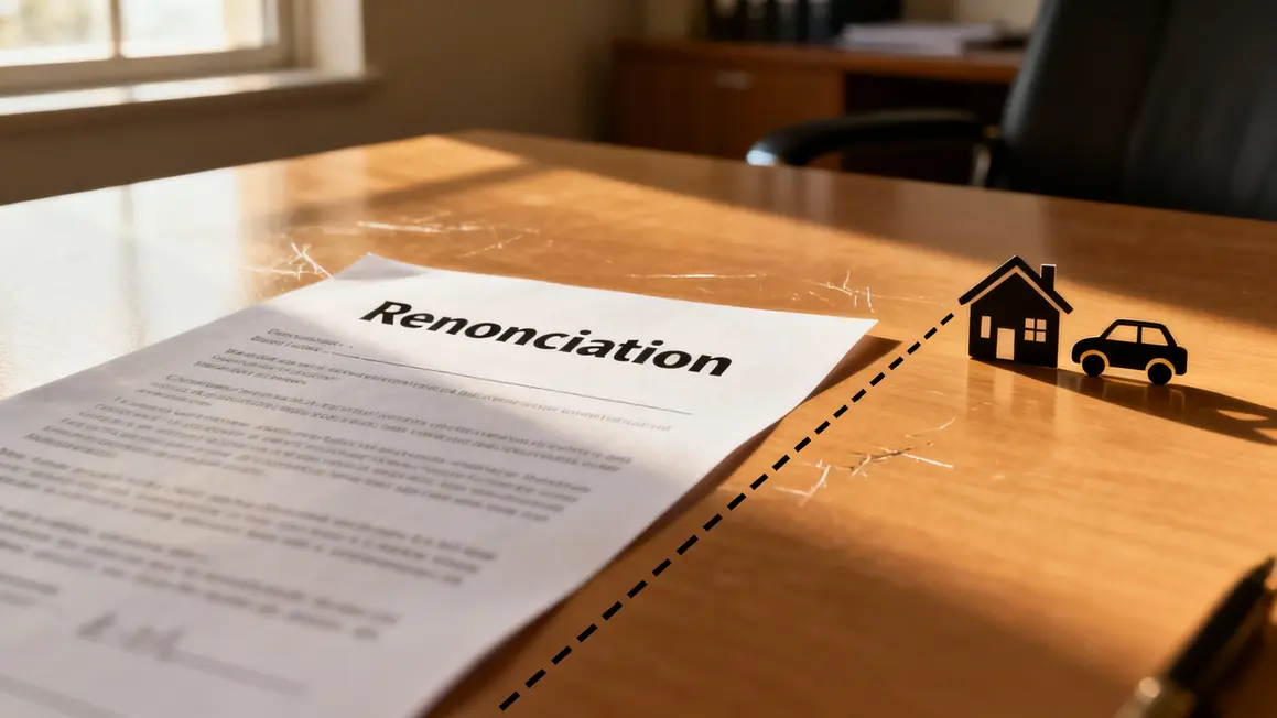 Contrat renonciation patrimoine individuel objets personnels
