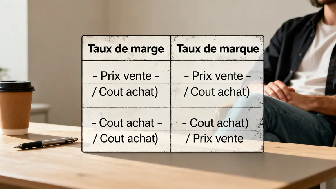 calcul taux de marge taux de marque infographie