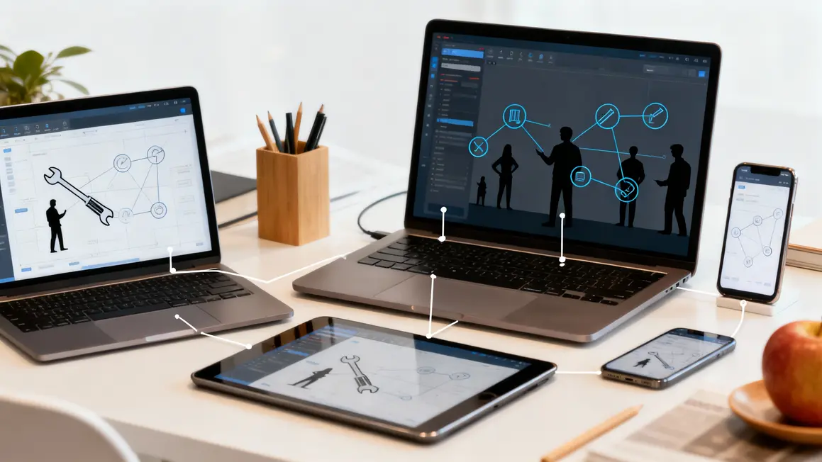 Appareils connectés illustrant SaaS sur mesure