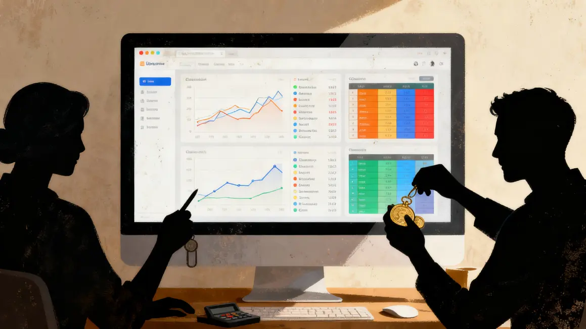 graphiques financiers checklistes tableaux ordinateur