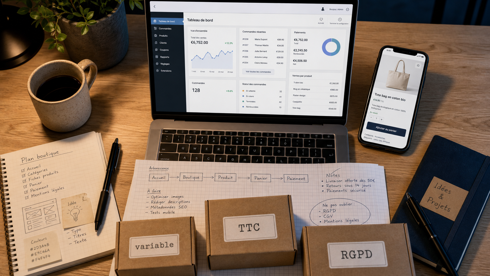 formation woocommerce : tableau WooCommerce et ajout au panier