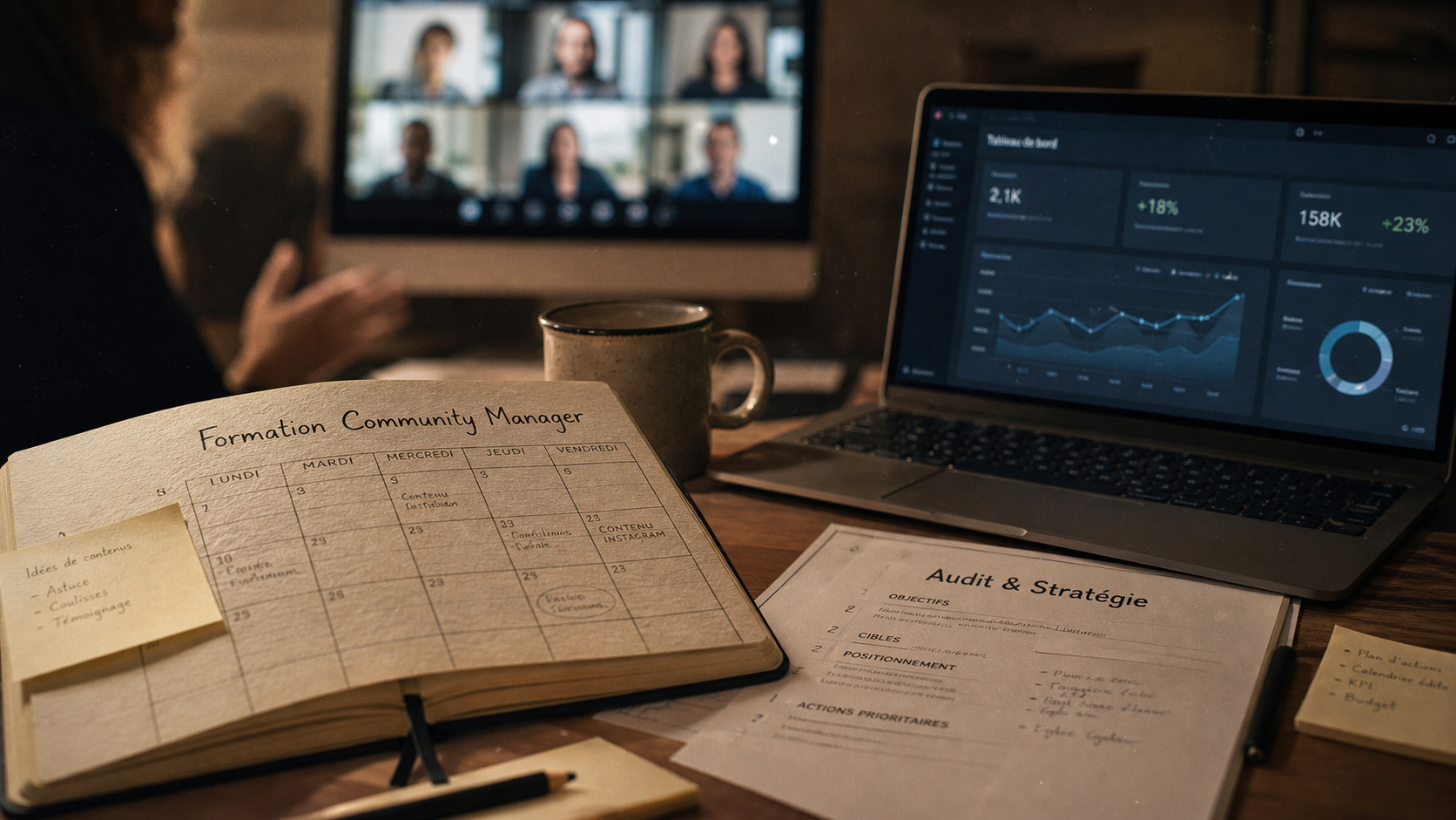Formation a distance community manager : critères clés, audit et KPI
