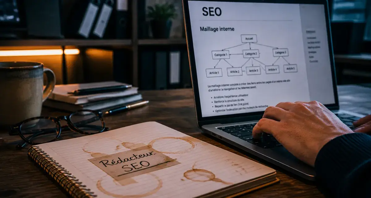 Rédacteur web SEO freelance, stratégie SEO et maillage interne
